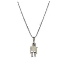 18K Gold Plated Custom Hip Hop Robot Necklace Stainless Steel necklaces
